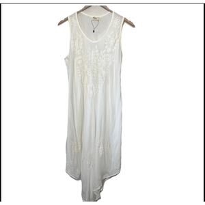 Exist Dress Cream Cottagecore Asymmetrical Hem Fairy Floral Country Romantic OS